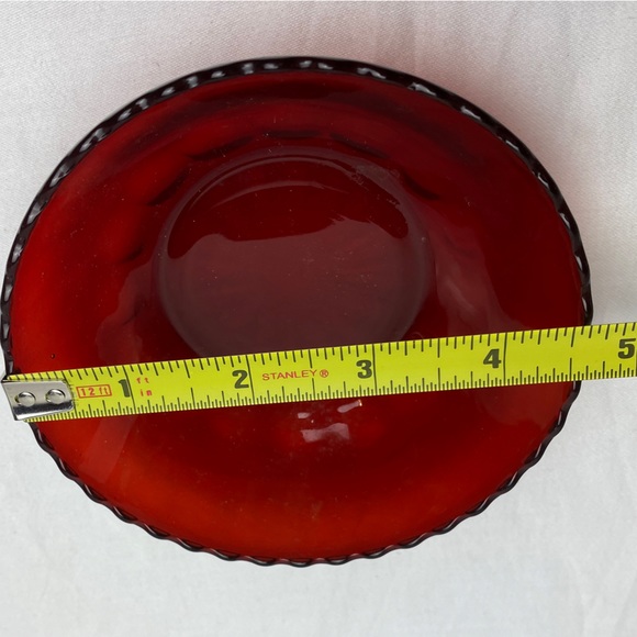 Anchor Hocking Glass Serving Bowl and Flat Tumbler Windsor Royal Red - Picture 5 of 13